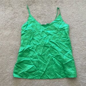 Scotch and Soda green satin cami top, size M NWT.